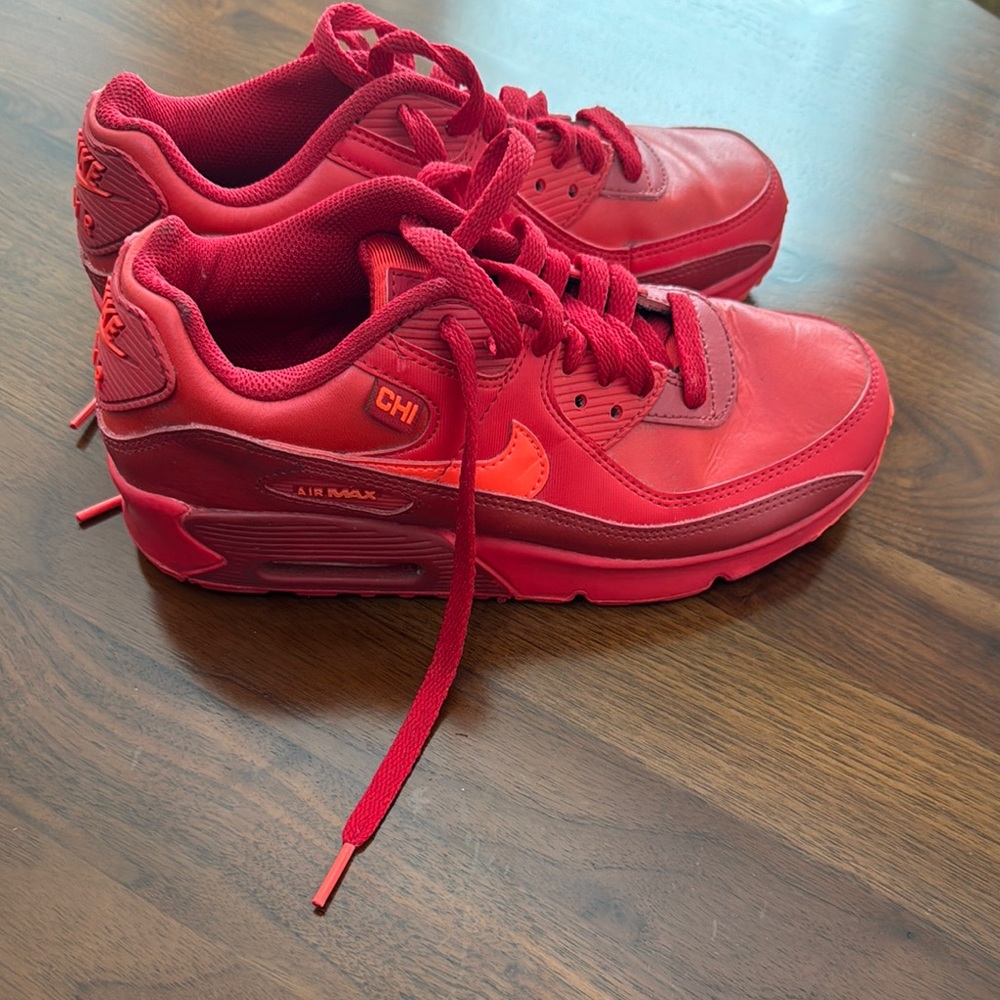 Nike Red and Orange Sneakers Vibrant Design